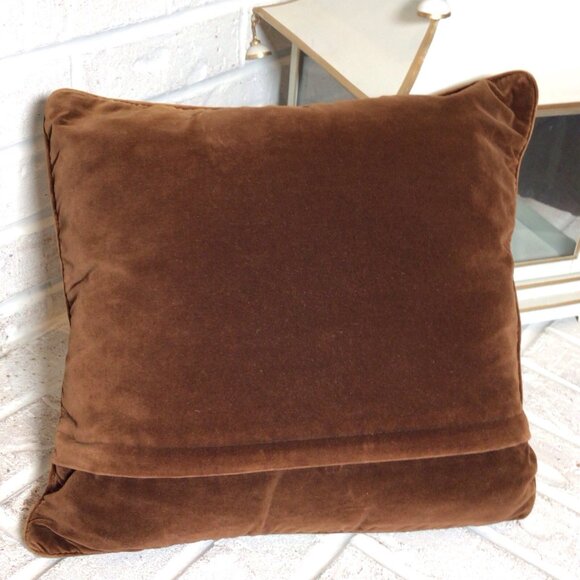 Corgi Needlepoint Dog Throw Pillow -square - Picture 4 of 7